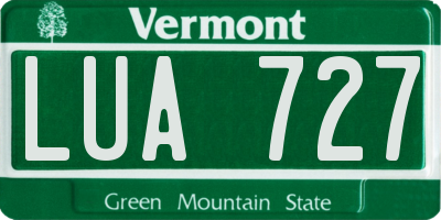 VT license plate LUA727