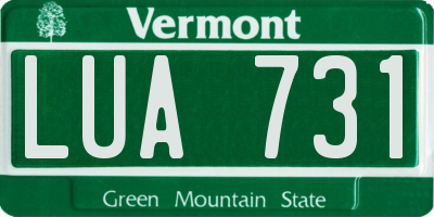 VT license plate LUA731