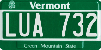 VT license plate LUA732