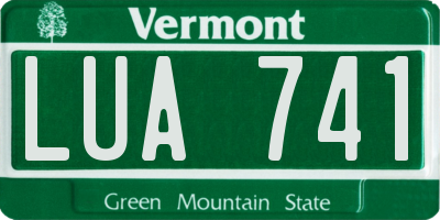 VT license plate LUA741