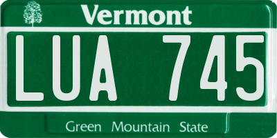 VT license plate LUA745