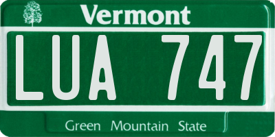 VT license plate LUA747