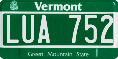 VT license plate LUA752