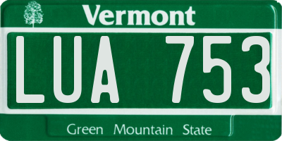VT license plate LUA753