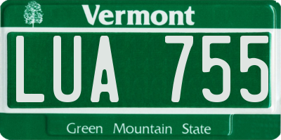 VT license plate LUA755