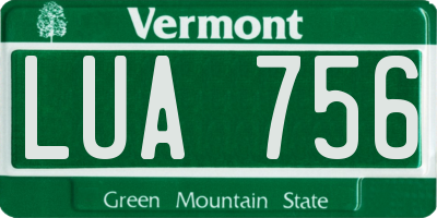 VT license plate LUA756