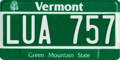 VT license plate LUA757