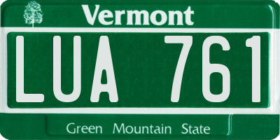 VT license plate LUA761