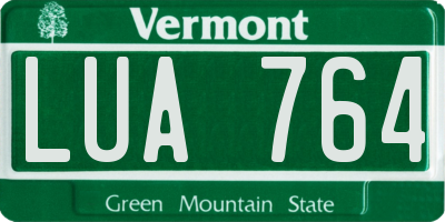 VT license plate LUA764