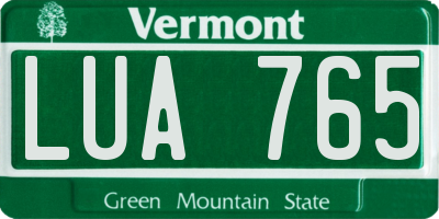VT license plate LUA765