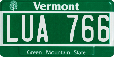 VT license plate LUA766