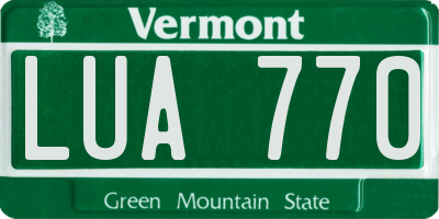 VT license plate LUA770