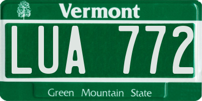 VT license plate LUA772