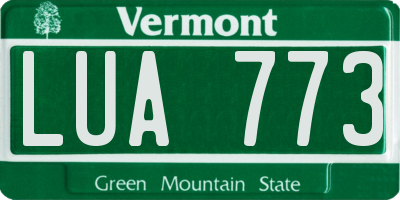 VT license plate LUA773