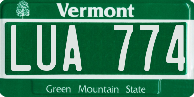 VT license plate LUA774
