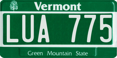 VT license plate LUA775