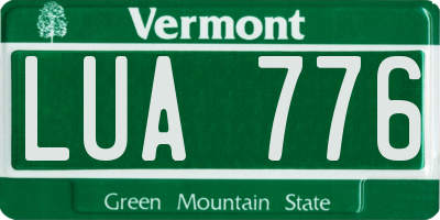 VT license plate LUA776