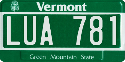VT license plate LUA781