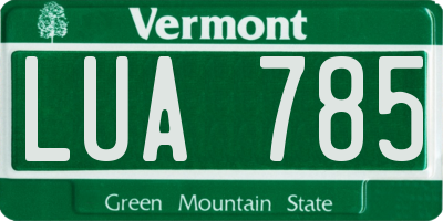 VT license plate LUA785