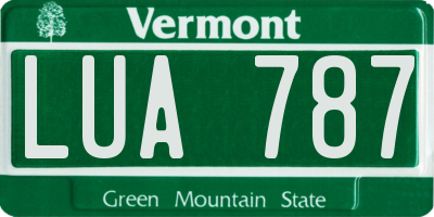 VT license plate LUA787