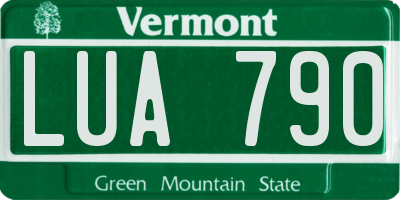 VT license plate LUA790