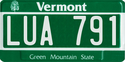 VT license plate LUA791