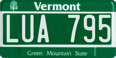 VT license plate LUA795
