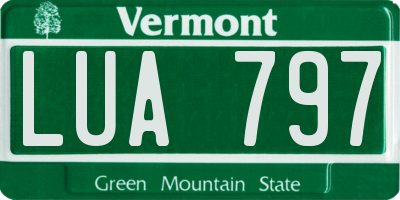 VT license plate LUA797