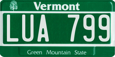 VT license plate LUA799
