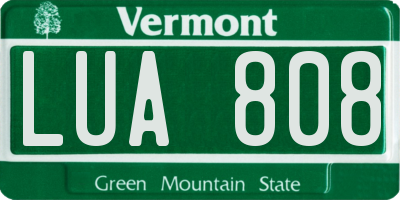 VT license plate LUA808
