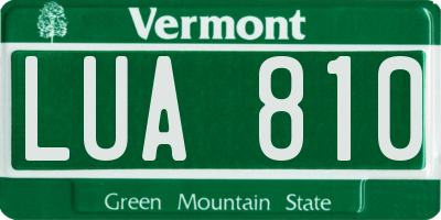 VT license plate LUA810