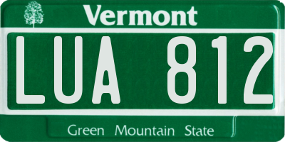 VT license plate LUA812