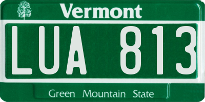 VT license plate LUA813