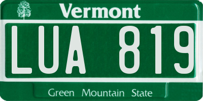 VT license plate LUA819