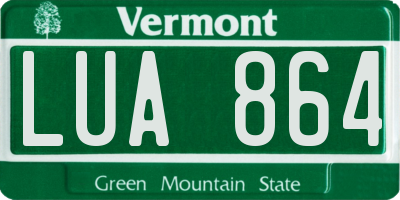 VT license plate LUA864