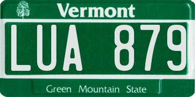 VT license plate LUA879