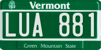 VT license plate LUA881