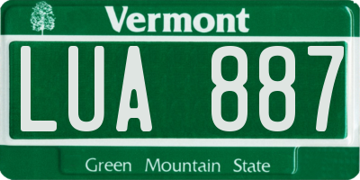 VT license plate LUA887