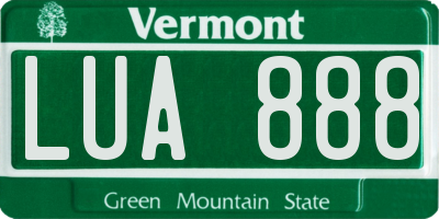 VT license plate LUA888