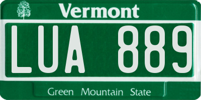 VT license plate LUA889