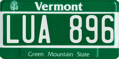 VT license plate LUA896