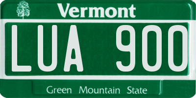 VT license plate LUA900