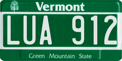 VT license plate LUA912