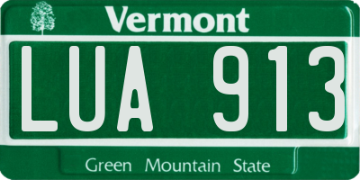 VT license plate LUA913