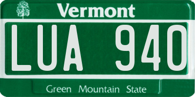 VT license plate LUA940