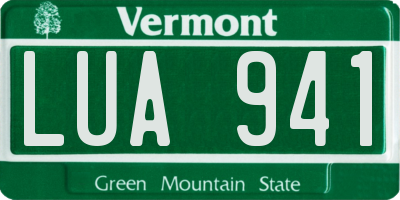 VT license plate LUA941