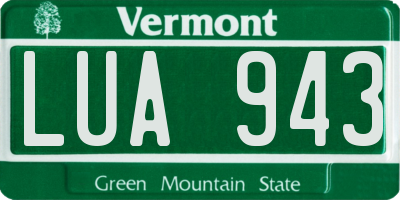 VT license plate LUA943
