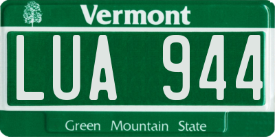 VT license plate LUA944