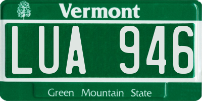 VT license plate LUA946