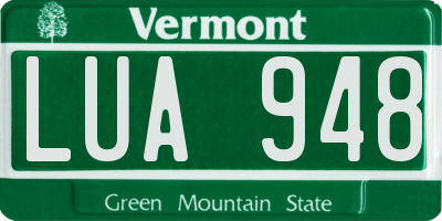 VT license plate LUA948
